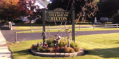 Village of Hilton Welcome Sign